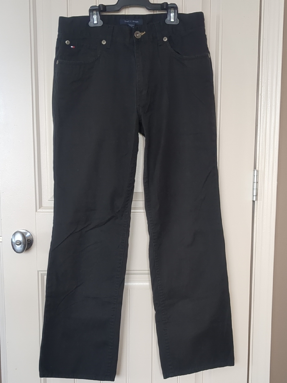 Tommy Hilfiger Black Pants with Branded Button